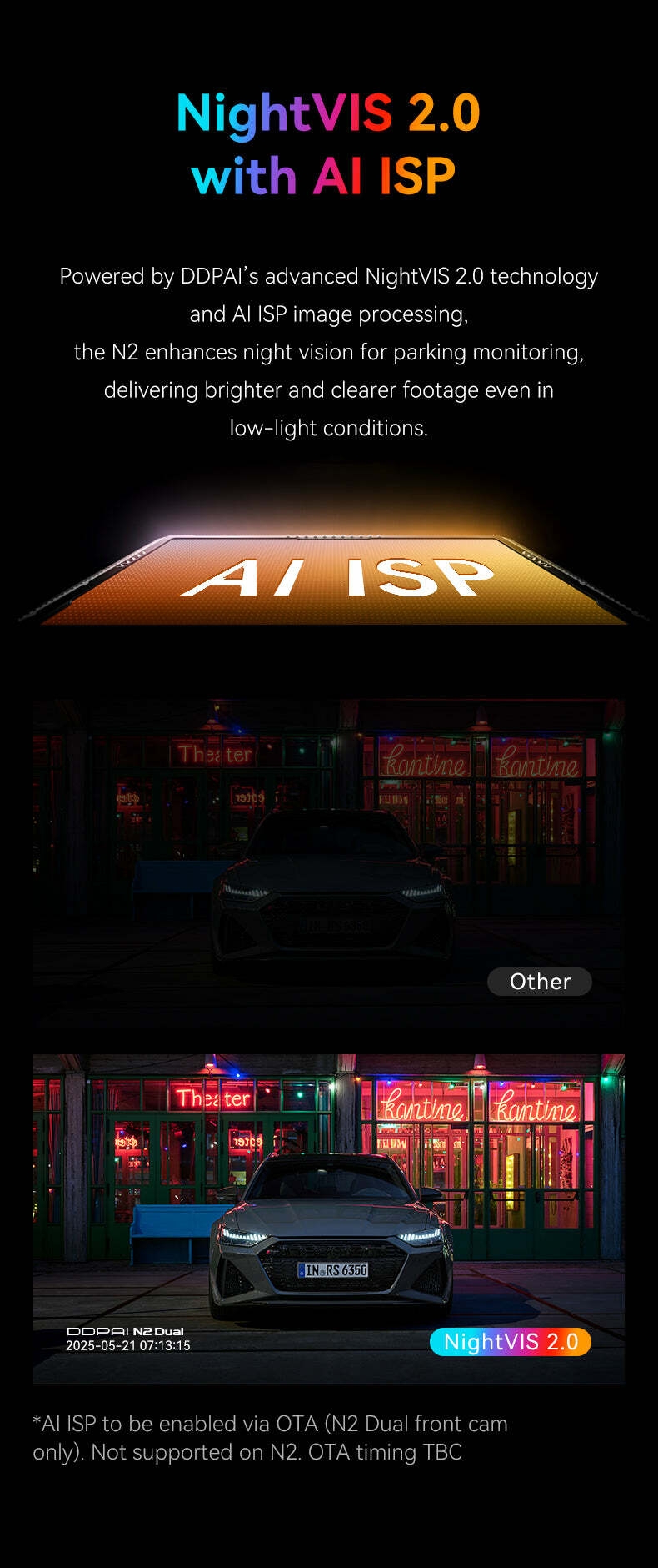 N2 MB 04 DDPAI N2 Dual Maroc – Caméra Avant + Arrière 2K + Carte 128GB U3 | Garantie 1 an