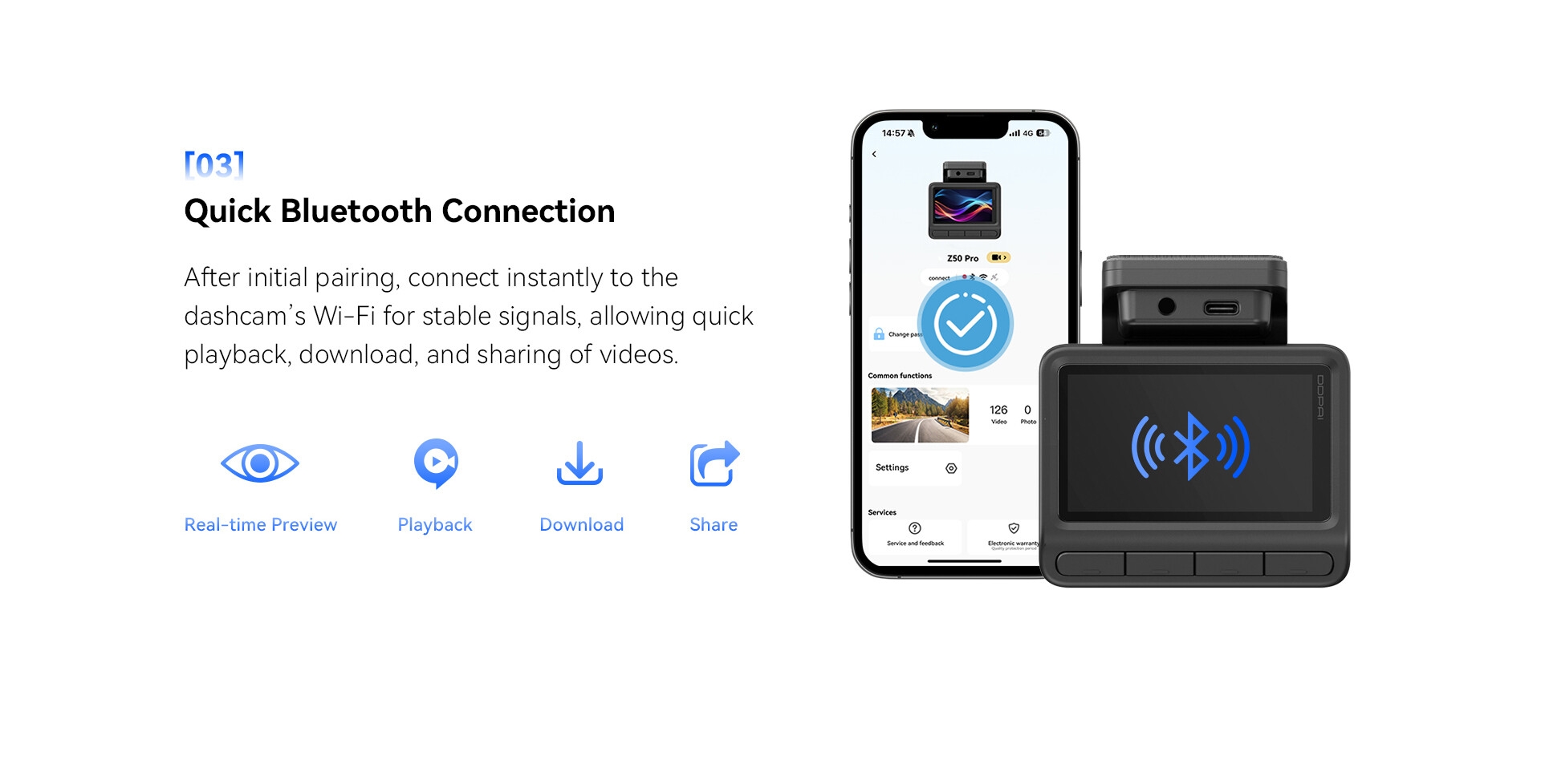 S186d0f0bd6ac45a0a7fe3f0e8d646181U DDPAI Z50 Pro Dual Dash Cam 4K Ultime avec Double Caméra (Avant & Arrière), Vision Nocturne, Wi-Fi 5GHz, GPS