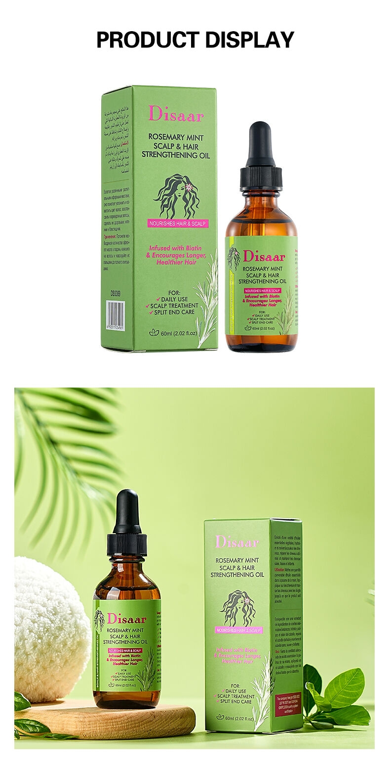 Disaar New Herbal Rosemary Organic Hair Strengthening Oil Daily Use Nourishes Growth Hair Scalp Rosemary Hair Oil Private Label
