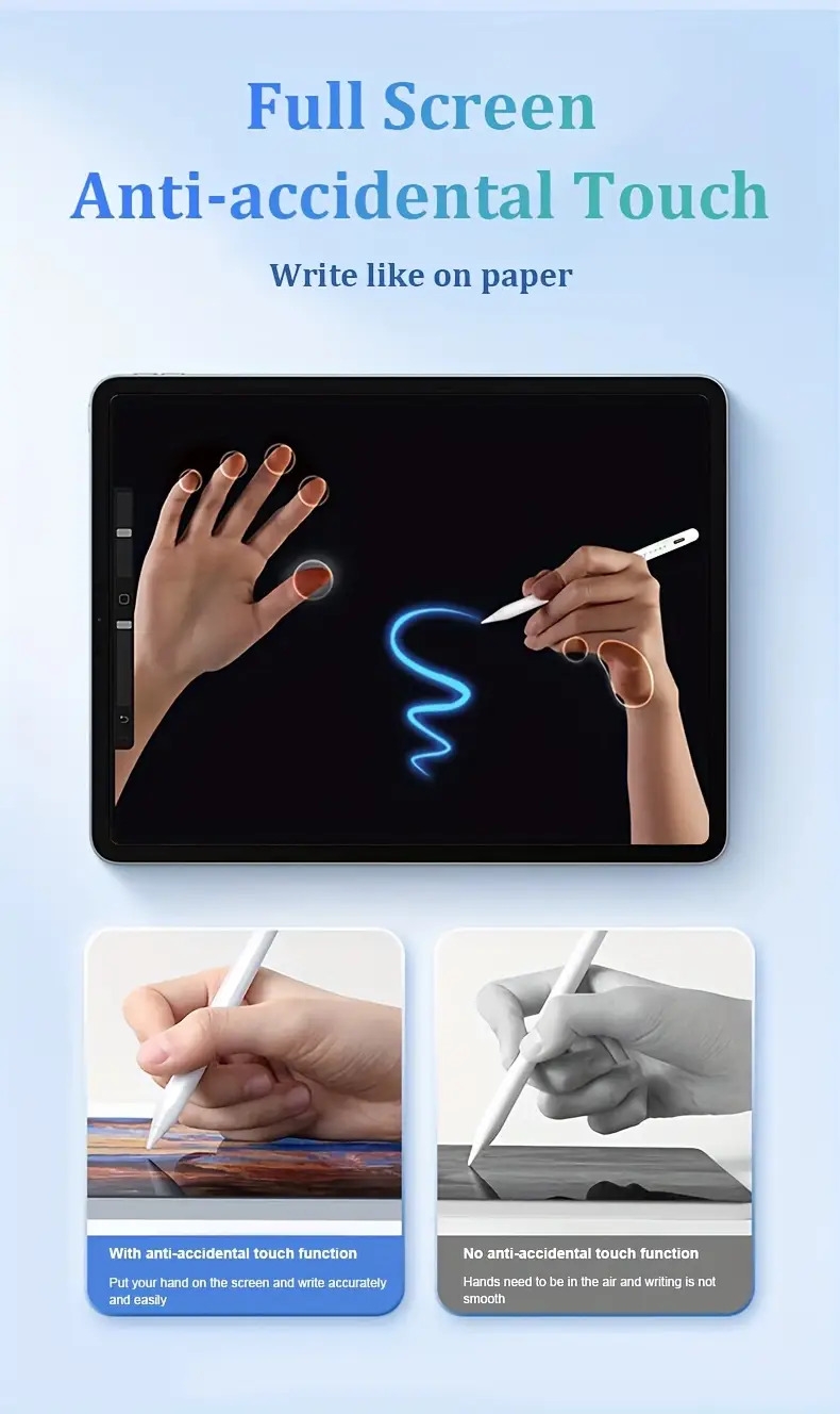 rechargeable stylus pen for ipad magnetic attachment 1 5mm tip usb charging 90mah lithium battery compatible with 2018 2024 ipad 10 6 mini iphone and ios android touchscreen devices white details 4