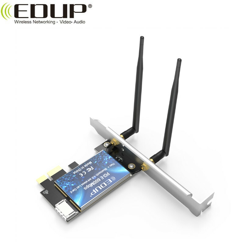 2.4GHz/5.8Ghz Dual Band AC600 WiFi Bluetooths PCI Express Adapter With 2*5DBi Antenna