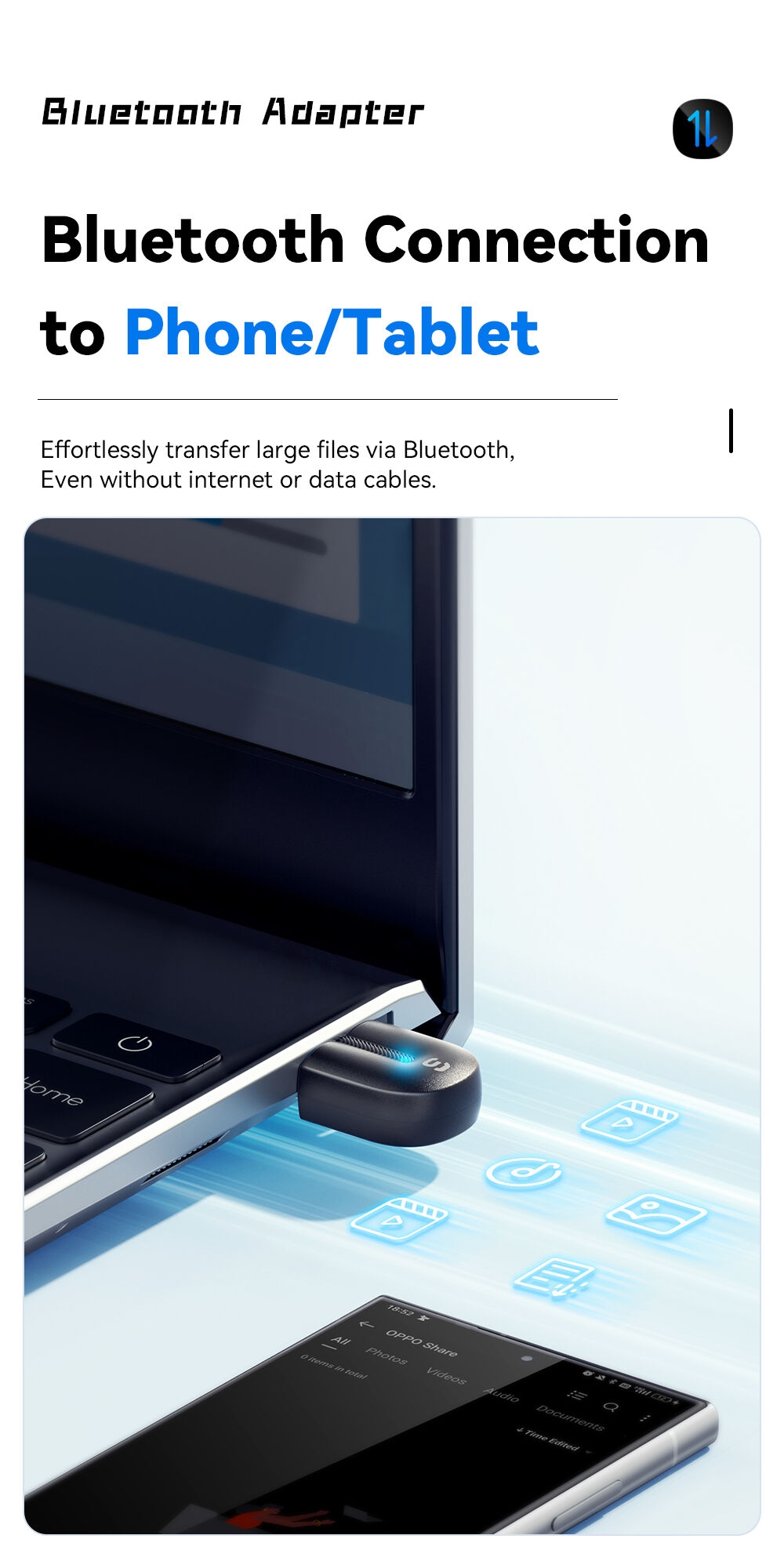 S13e0f1809b6446a5ab2be72748c5ff6ea Essager Adaptateur USB Bluetooth 5.3 – Connectivité Simplifiée pour Tous Vos Appareils