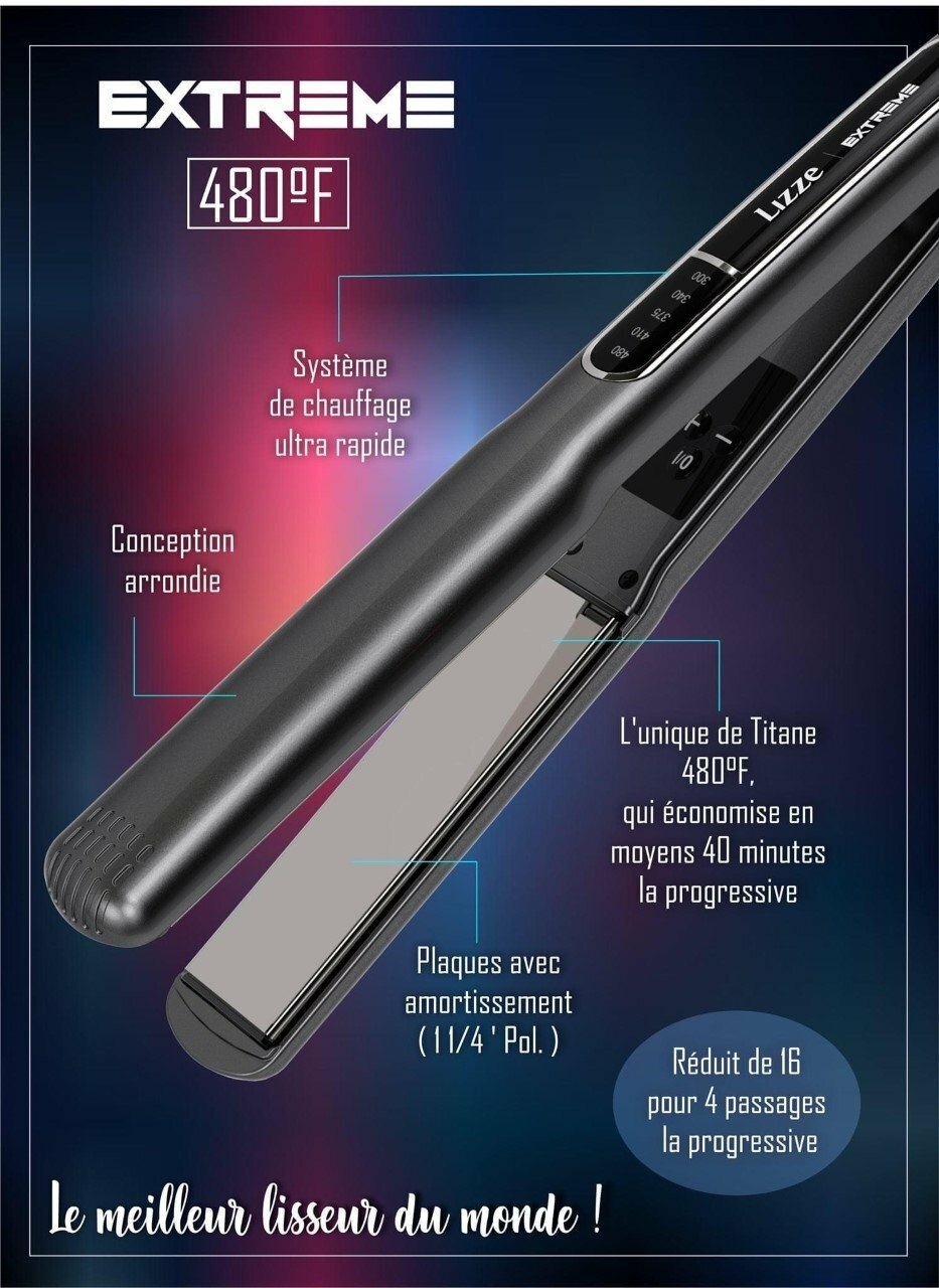 Lizze Fer Plat 480ºF ( 250ºC)- 1 1/4″ – Keralisse.ca