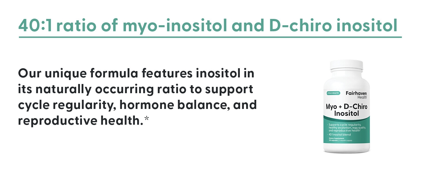 Fairhaven Health Myo-Inositol & D-Chiro Inositol Supplement For Women 