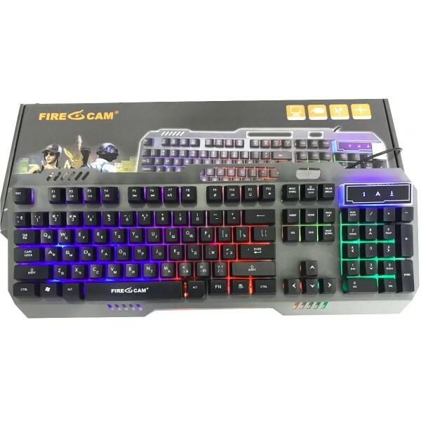 KEYBOARD GAMING FIRECAM GK20 Metal Backlight RGB Color USB