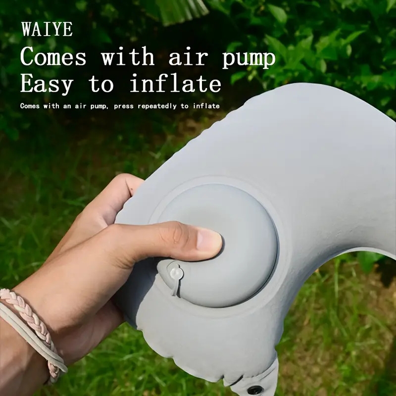 oreiller de cou portable extérieur avec rangement, oreiller   de u élégant, oreiller gonflable   de u, oreiller gonflable en fibre   et compression tpu 3