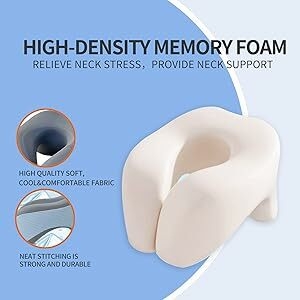 Letrcxo 2-in-1 Travel Neck Pillow with 360-Degree Head Support,Memory Foam U-Shape Neck Pillow