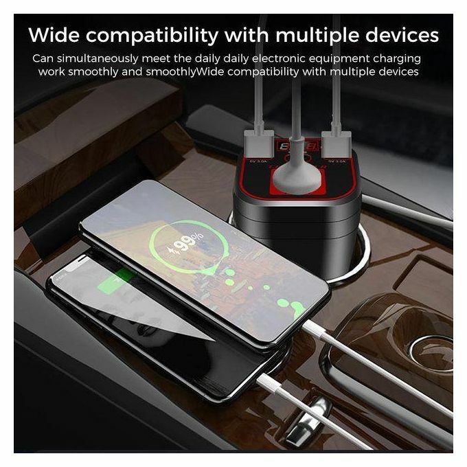 product_image_name-Generic-Car Power Inverter 24v 12v 220v 200w Led Display Car Output Power Inverter Charging Cup High Inverter Type-C Mounted Power-3