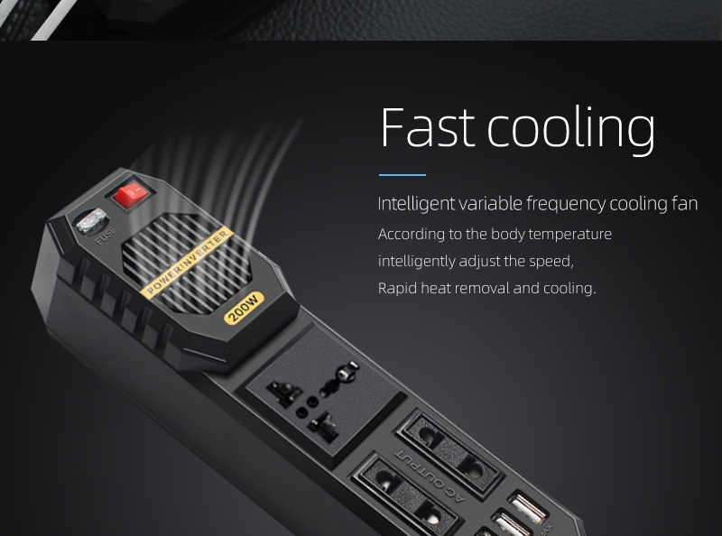 BYGD DC à AC 12v 220v 150 W onduleur de puissance Rechargeable de voiture avec 4 x 2,1a Ports USB onduleur 150 watt