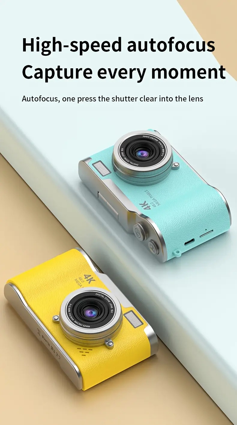 caméra numérique 4k   haute résolution pour vlog, selfie,   débutant, transport facile détails 9