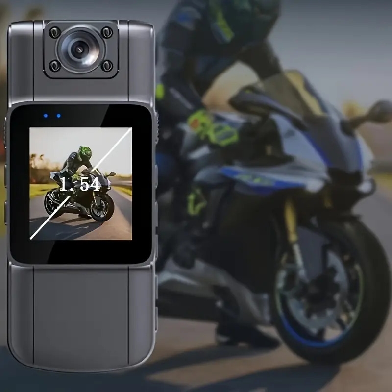 caméra 1pc  ° 1080p full hd avec   rotatif -   angulaire    , batterie rechargeable par usb,   pour léquitation,  , les   et lenregistrement   - cadeau   parfait, caméra portable détails 2