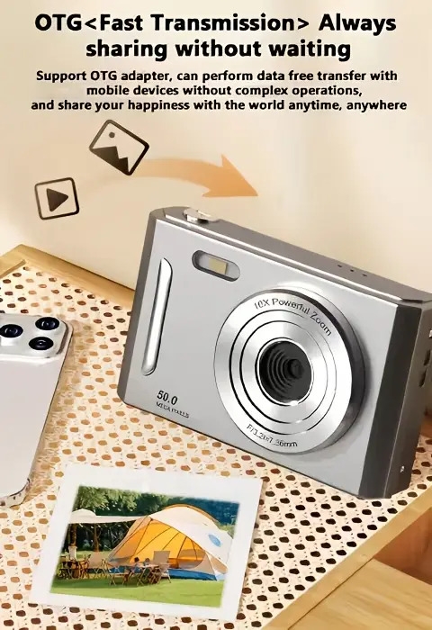 appareil photo numérique hd avec double caméra   et arrière, appareil rétro pour voyage   carte  /avec carte   de 32g -   options multicolores Détails du produit 2
