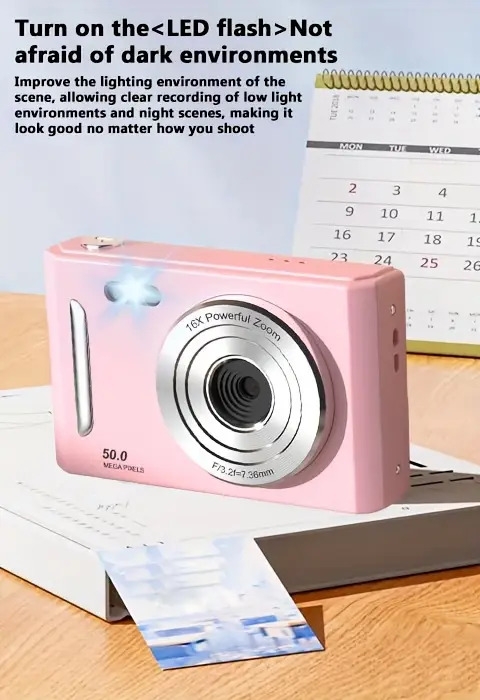 appareil photo numérique hd avec double caméra   et arrière, appareil rétro pour voyage   carte  /avec carte   de 32g -   options multicolores Détails du produit 3