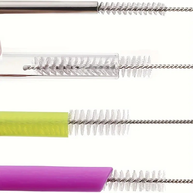 kit de brosses pour nettoyage de , ensemble de 10 brosses à avec manche en acier inoxydable, brosse à extra longue adaptée aux gobelets en verre, gobelets à , bouteilles et tubes (blanc) détails 5