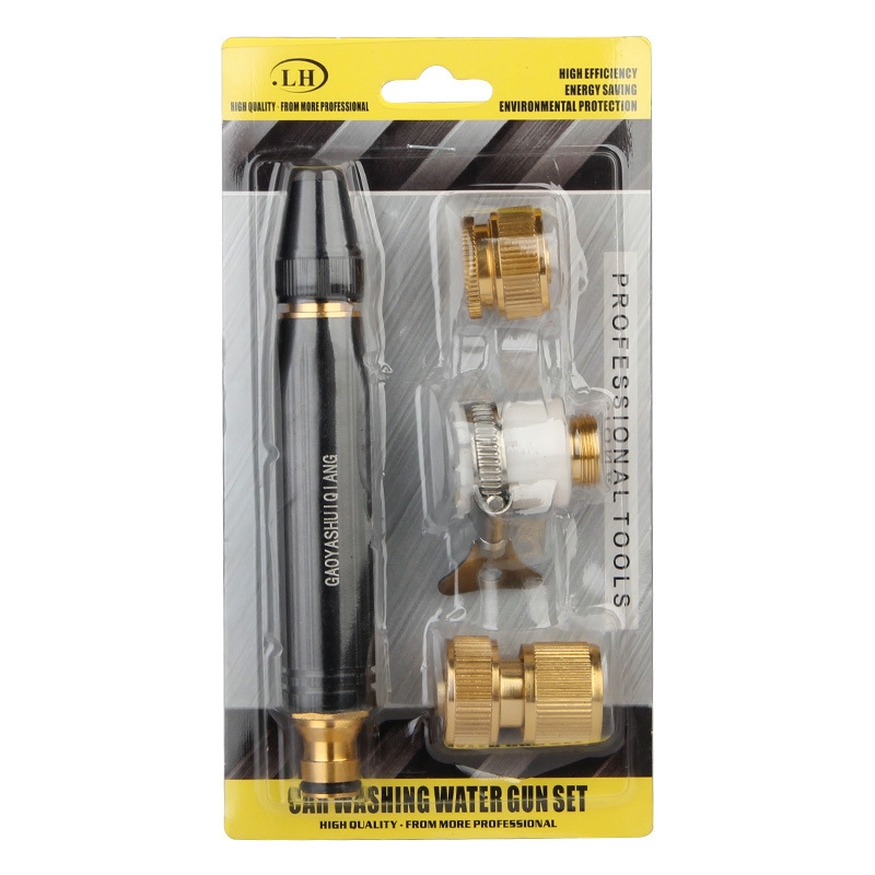 Pistolets de pulvérisation à haute pression tuyau d'arrosage mousse métallique lancer outil de lavage de voiture tuyau d'arrosage buse de mousse de pulvérisation pistolet à eau