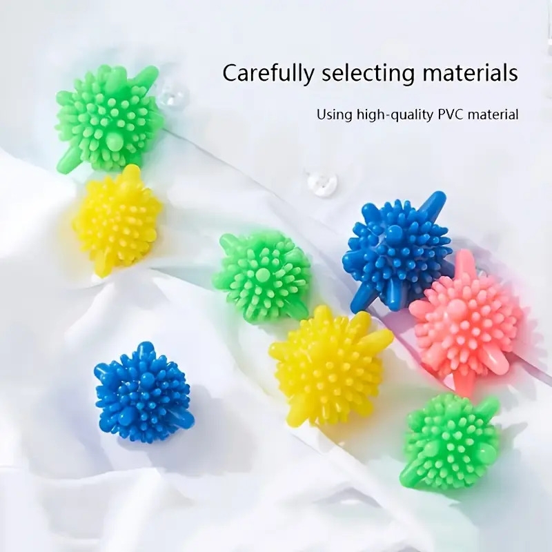lot de 30 boules à linge , matériau en pvc, anti-taches, anti-emmêlement, prévention des nœuds, boules de nettoyage colorées pour machine à laver maison, taches faciles à éliminer, pour un entretien amélioré du linge, boules dentretien de tissus | design texturé | boules de nettoyage Détails du produit 3