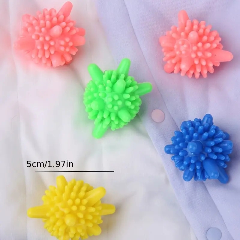 lot de 30 boules à linge , matériau en pvc, anti-taches, anti-emmêlement, prévention des nœuds, boules de nettoyage colorées pour machine à laver maison, taches faciles à éliminer, pour un entretien amélioré du linge, boules dentretien de tissus | design texturé | boules de nettoyage Détails du produit 2