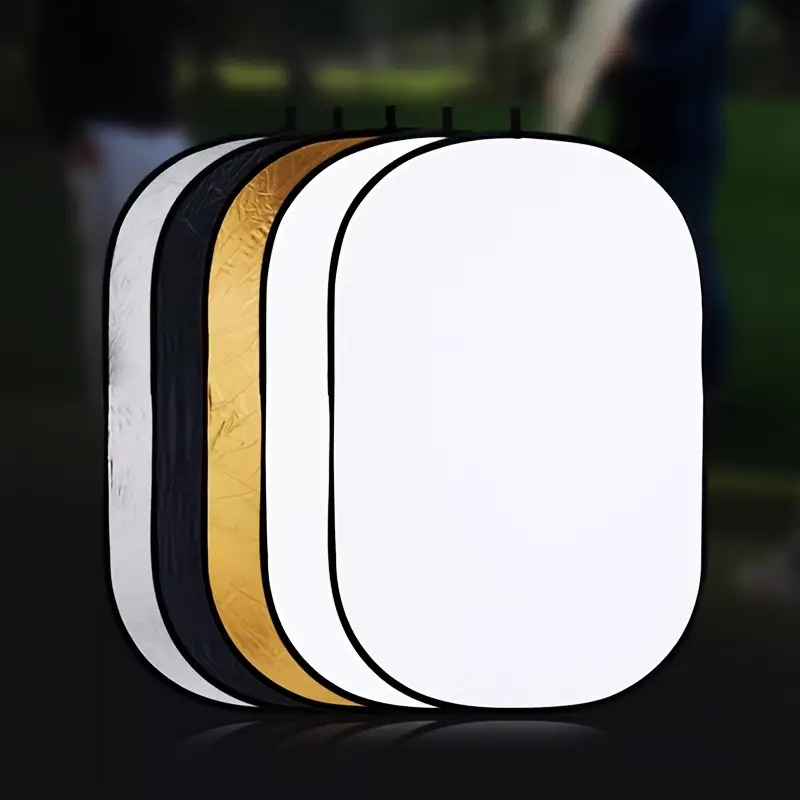5 in 1 light reflector for photography photo collapsible photography reflector large oval portable collapsible lighting reflectors photography panel for studio video 60x90cm 23 6x35 4inch 90x120cm 35 4cm 47 2inch details 1