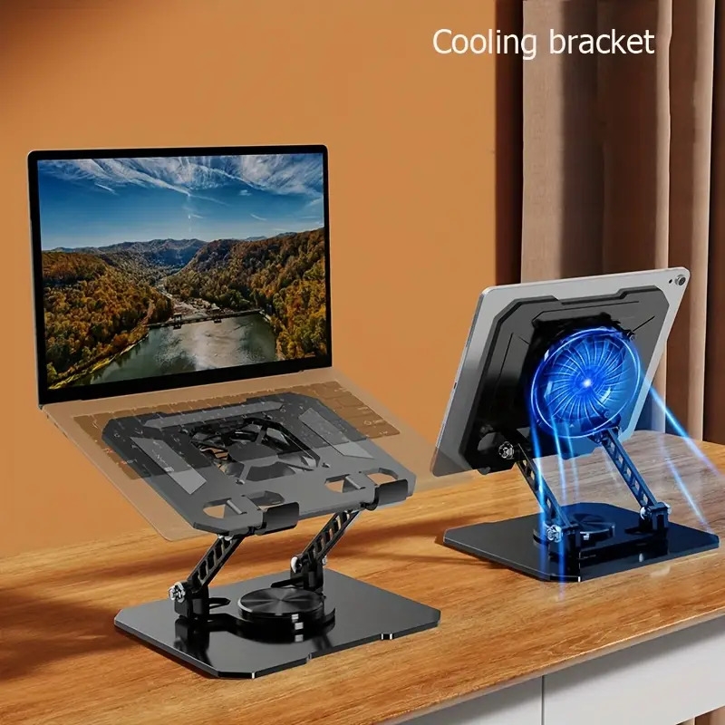 cooling tablet stand foldable swivel tablet stand with radiator for watching dramas office entertainment details 0