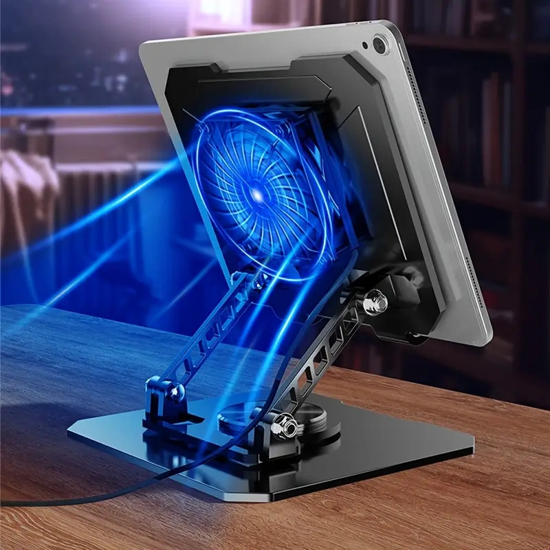 cooling tablet stand foldable swivel tablet stand with radiator for watching dramas office entertainment details 1