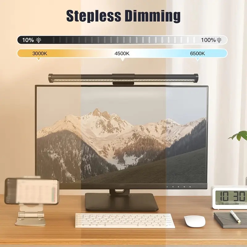 1pc   440mm rgb led monitor light bar touch control   dimmable usb powered wall mounted computer   for gaming home office reading gaming setup   reliable construction adjustable lighting tech enthusiasts details 2