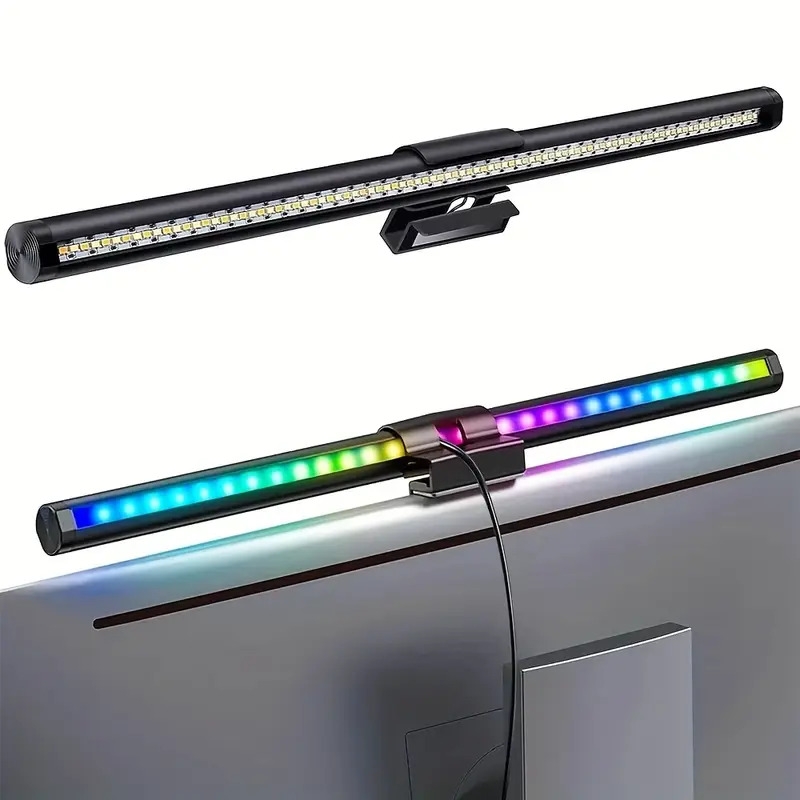 1pc   440mm rgb led monitor light bar touch control   dimmable usb powered wall mounted computer   for gaming home office reading gaming setup   reliable construction adjustable lighting tech enthusiasts details 0