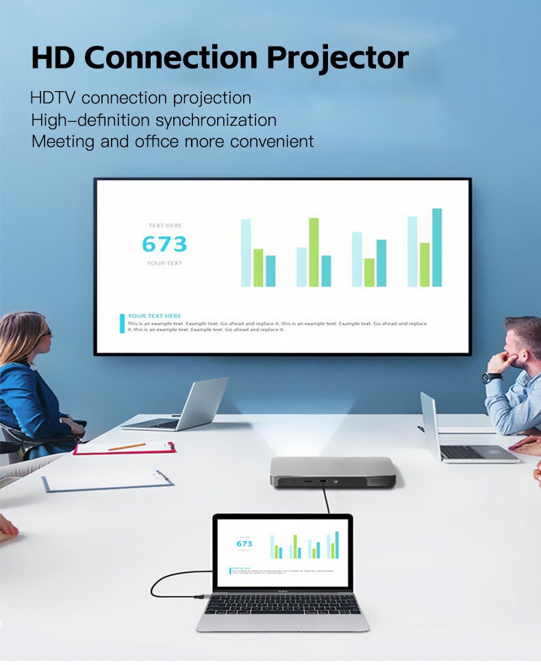 Haute qualité USB 3.1 1.4V 4K 30hz USB C vers HDMI, câble de type C vers Hdmi pour connecter le téléphone portable à la télévision 1.8M