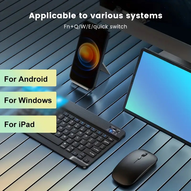 et souris fil de 10 pouces pour ipad, téléphones mobiles, - design ergonomique ultra-mince avec batterie au lithium rechargeable, chargement de type c, détection de mouvement , portable et synchronisation, idéal pour et les jeux, souris de ordinateur - - configuration fil, accessoires pour 3