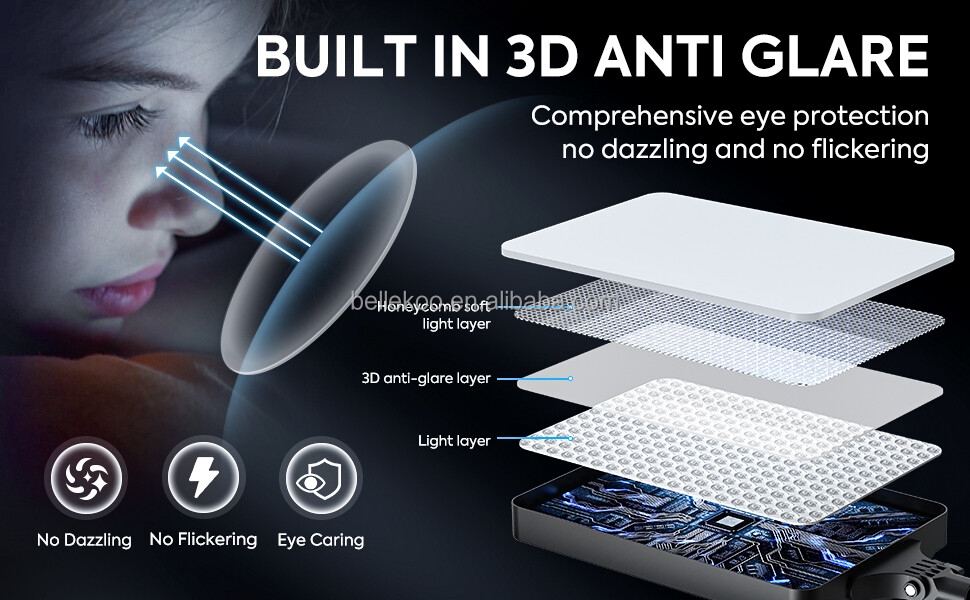 Éclairage Annulaire LED 24 Pouces, Panneau Lumineux Vidéo, Lampe d'Équipement Photographique 60W, Lumière d'Appoint LED de Studio pour Prise de Vues Photo, Vidéo et Film