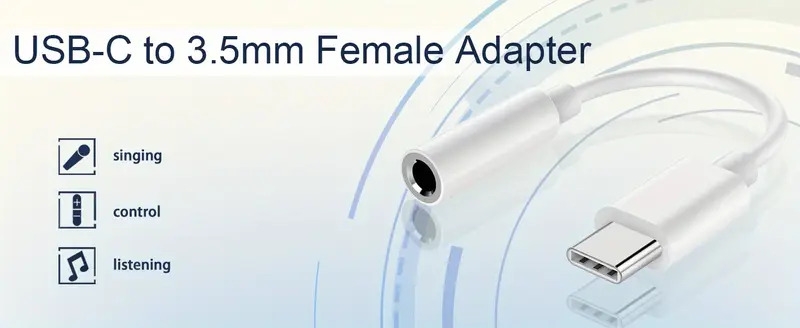 adaptateur de prise de casque usb c vers 3,5 mm,   pièces, câble audio   de type c pour macbook, note, ipad pro, adaptateur de casque pixel galaxy s21/s20 ultra, connecteur   vers  ,   batterie, tension de fonctionnement ≤36v détails 0