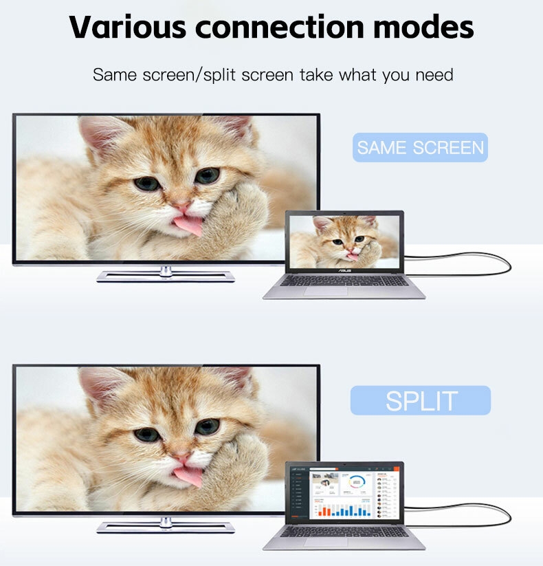 Haute qualité USB 3.1 1.4V 4K 30hz USB C vers HDMI, câble de type C vers Hdmi pour connecter le téléphone portable à la télévision 1.8M