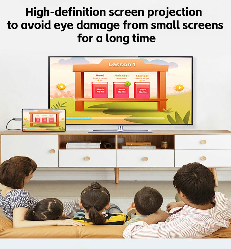 Haute qualité USB 3.1 1.4V 4K 30hz USB C vers HDMI, câble de type C vers Hdmi pour connecter le téléphone portable à la télévision 1.8M