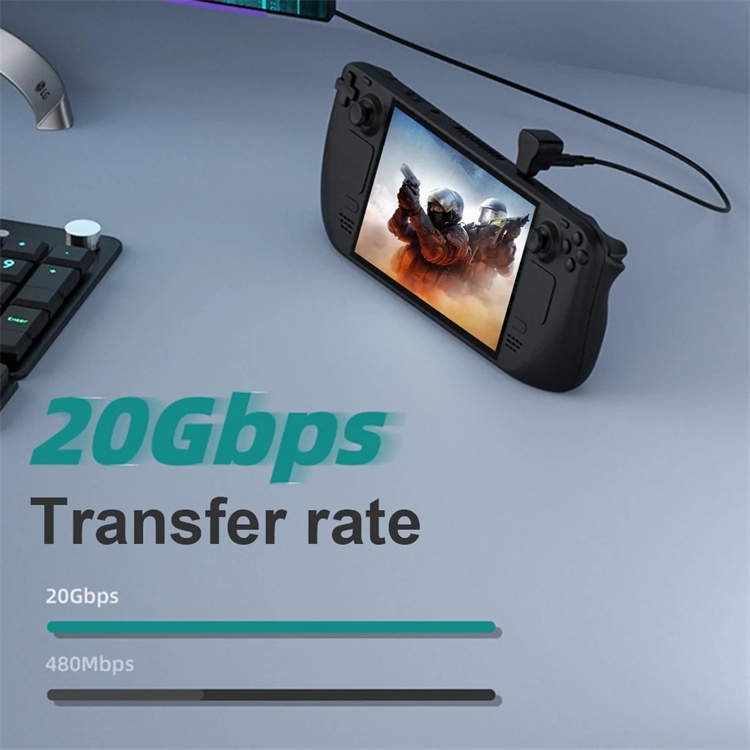 Pour adaptateur Asus Rog Ally Type C vers USB, pour console de jeu Steam Deck convertisseur HDTV 8K, concentrateur USB C pour accessoires PS5