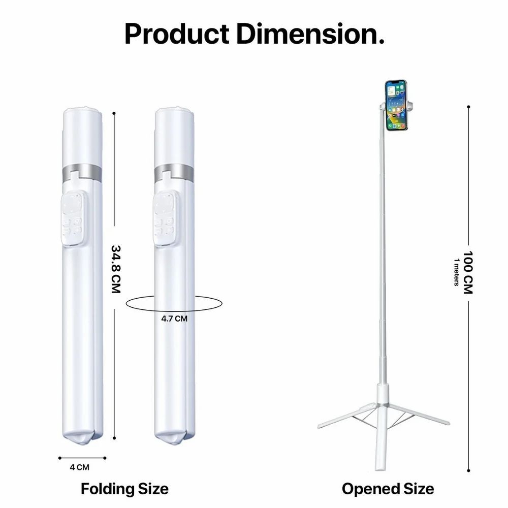 TITI-LIFT Tripod X96 / Magnetic Tripod /  Wireless Selfie Stick with Remote / Telescopic Stand-4