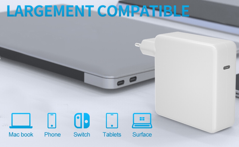 Chargeur USB C Compatible avec de Nombreux Appareils