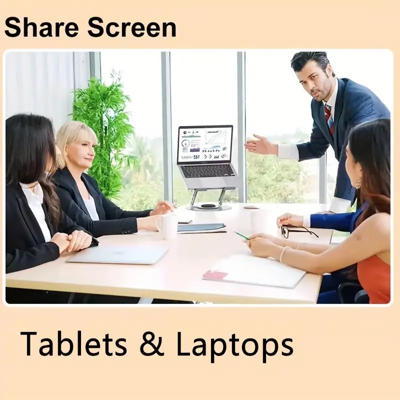 360 rotating carbon steel laptop stand adjustable ergonomic foldable riser universal desk notebook support for laptops tablets details 1