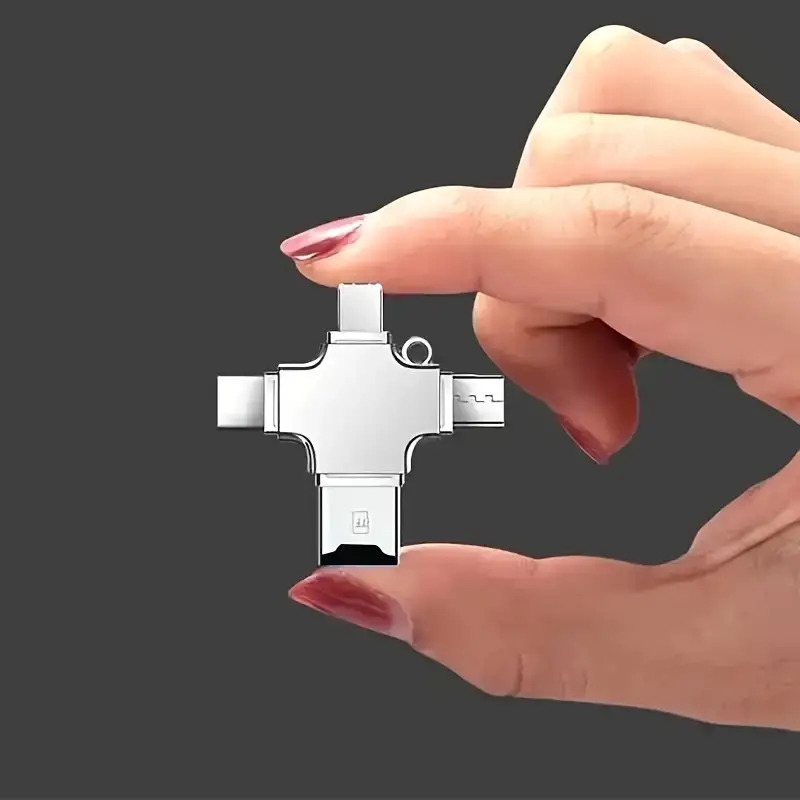 Lecteur de carte mémoire 4 en 1 pour iPhone/iPad/Android PC Appareil photo Lecteur de carte portable Type-C détails 4