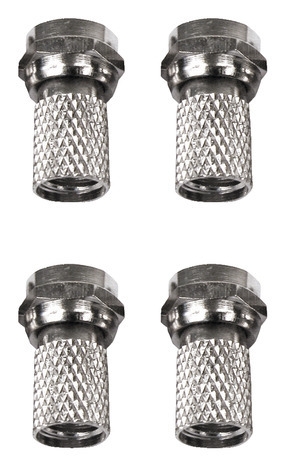Fiche TV F mâle pour brancher votre câble coaxial sur votre récepteur satellite/parabole, lot de 4 - Brico Dépôt