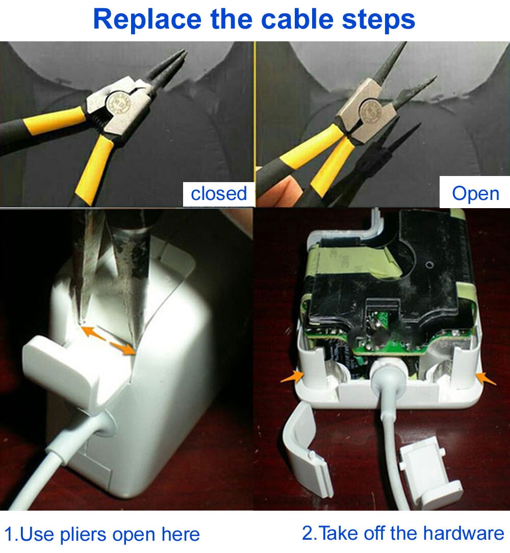 Cable Remplacement Apple chargeur MacBook Prise 2 45W 60W 85W Type T