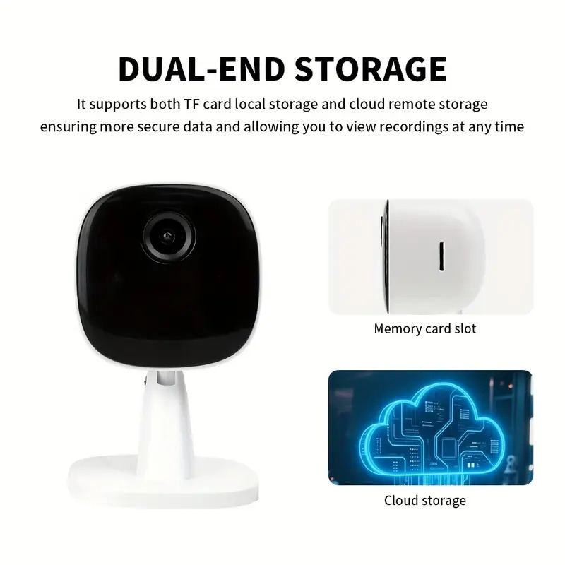 caméra mini   fil 2mp pour la surveillance, caméra wifi 2,4g avec audio bidirectionnel, vision   infrarouge, surveillance vidéo full hd, adaptée à la sécurité à domicile et à la surveillance des bébés Détails du produit 2