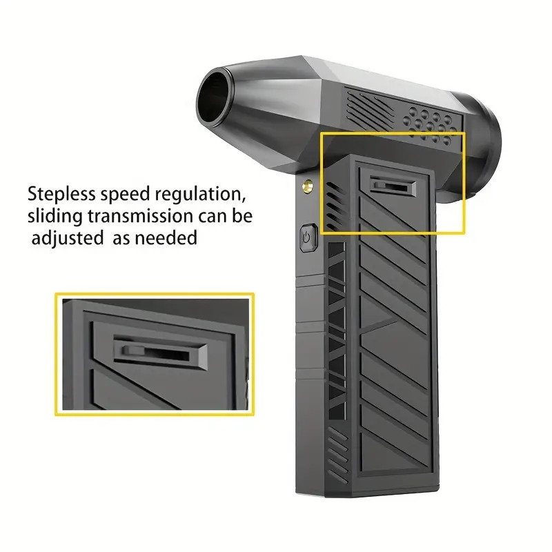 duster à air fil 130 000 tr/min, ventilateur à jet réglable, batterie au lithium rechargeable 4 000 mah, alimentation usb/batterie, ≤ 36 v, pour le des voitures/motos, lélimination de la poussière des ordinateurs/claviers, le nettoyage des débris de jardin détails 3