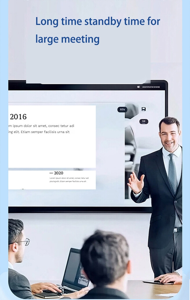 Présentateur sans fil à charge RF 2.4G avec fonction d'écriture, niveau de batterie, effacement en une touche pour réunion conférence d'enseignement