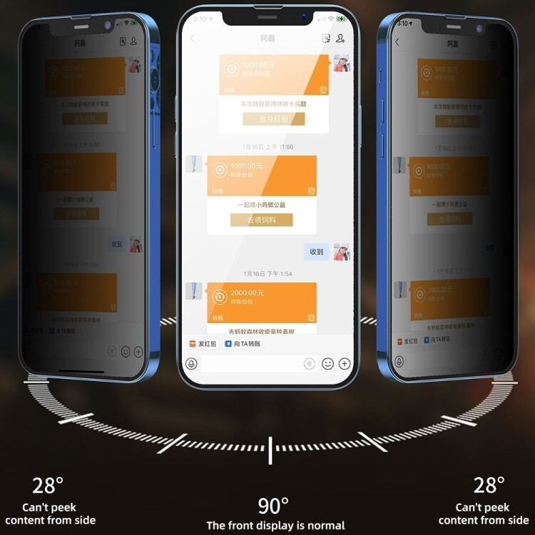 WK WTP-064 Bounty Series 6D Curved Anti-peep Tempered Glass Film For iPhone 13 Pro Max - 6