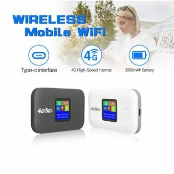 LINFE Wi-Fi portable, routeur portable, 4G, 150 Mbps, 3000 mAh, interface Type-C, gris - 1