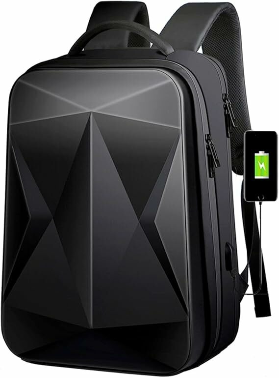 SOLOAD Sac à dos de voyage d'affaires avec port de charge USB et compartiment pour ordinateur portable, résistant à l'eau