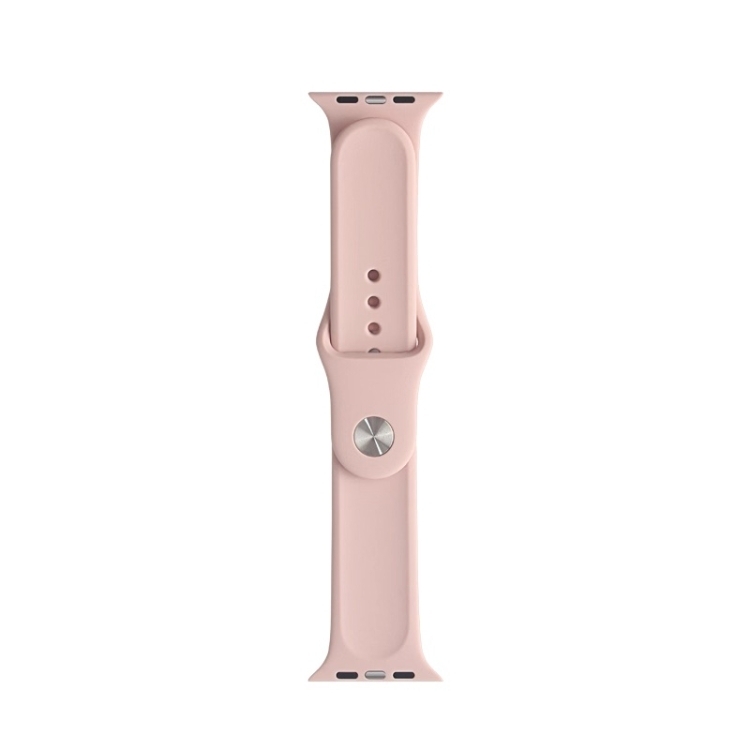 For Apple Watch Series 7 41mm / 6 & SE & 5 & 4 40mm / 3 & 2 & 1 38mm Mutural Liquid Silicone Watchband(Pink) - 1