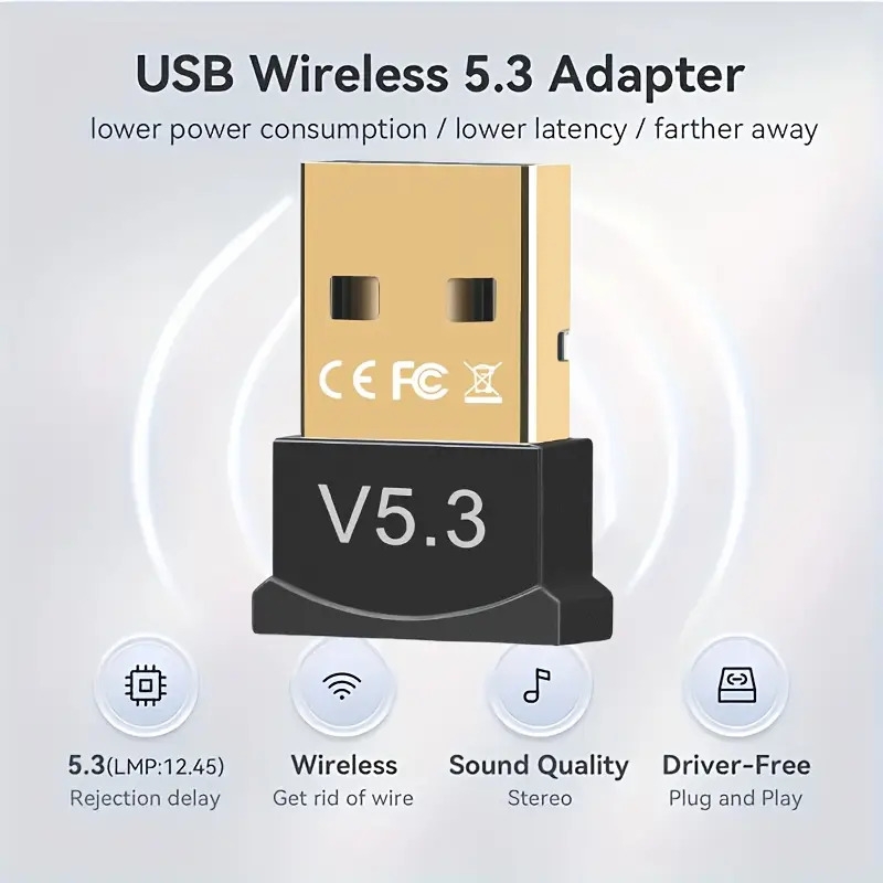 adaptateur   fil usb bt5.3 pour  /10 - transfert de données rapide,   antennes,   et  , compatibilité rétrograde automatique avec 5.0/4.2/4.1/4.0, contrôlé par application pour pc, ordinateur portable, bureau & cahier, connectivité dordinateur portable | dispositif   | plastique durable Détails du produit 7