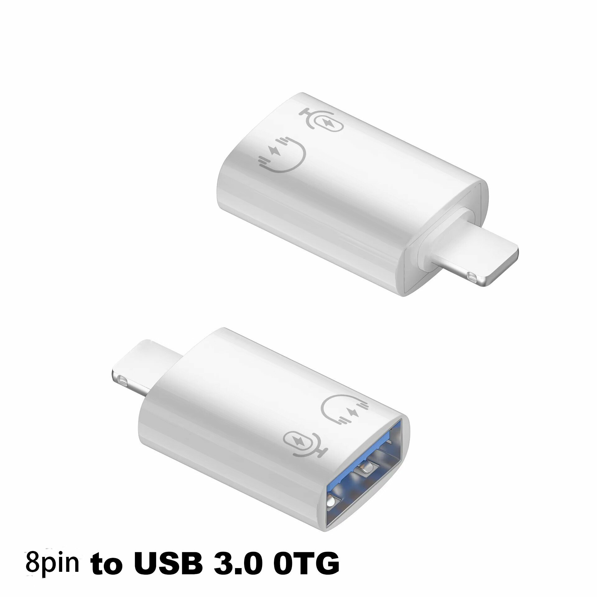 USB OTG Adapter 8pin to USB Type C Converter Cables Cord 2gan for Phone Connect Headphone Cable USB Disk Mouse Keyboard Etc