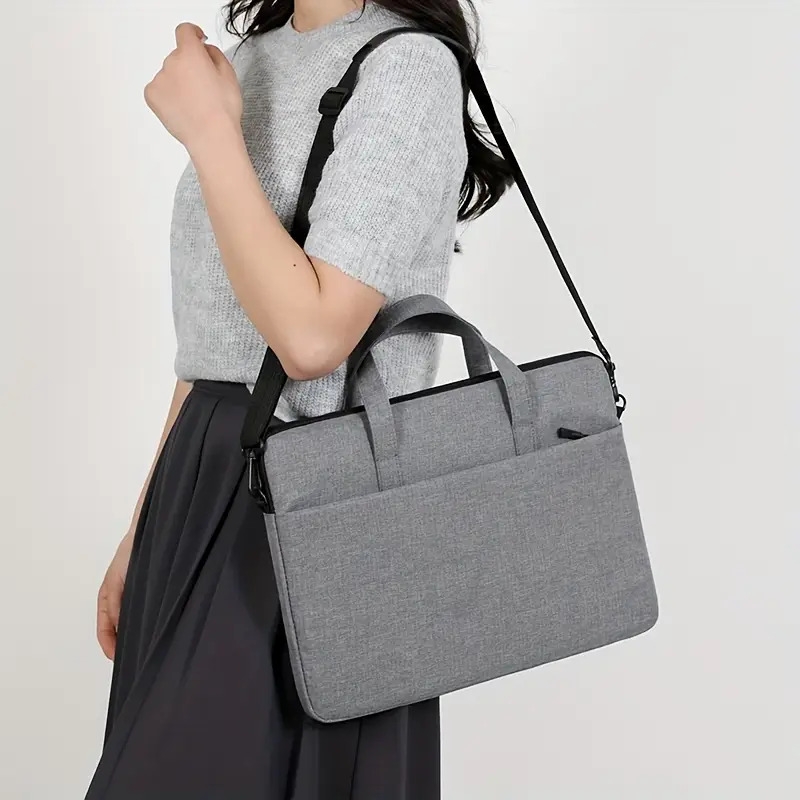 waterproof laptop messenger bag tsa   stain fade resistant durable office computer notebook carry on case with shoulder strap for men and women business briefcase details 1