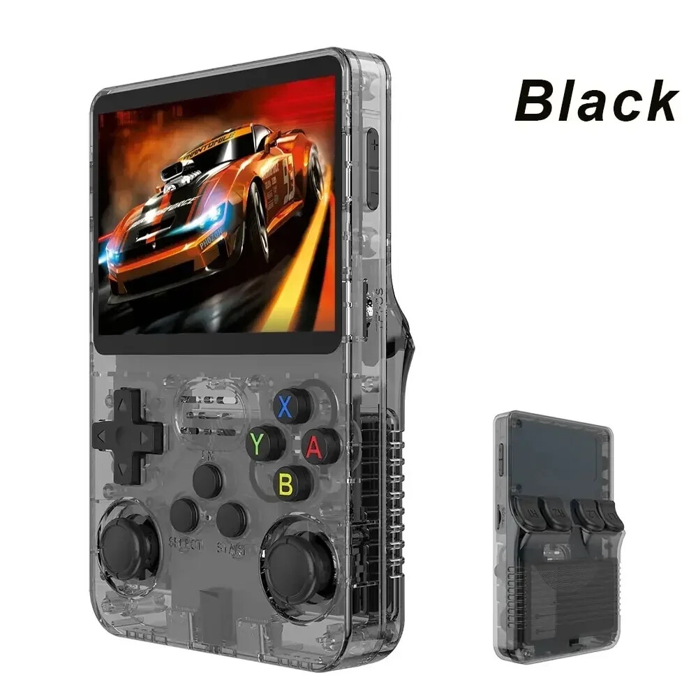 Console de jeu vidéo portable rétro R36S Système Linux Écran IPS de 3.5 pouces Pro Lecteur vidéo de poche portable Jeux de 64 Go